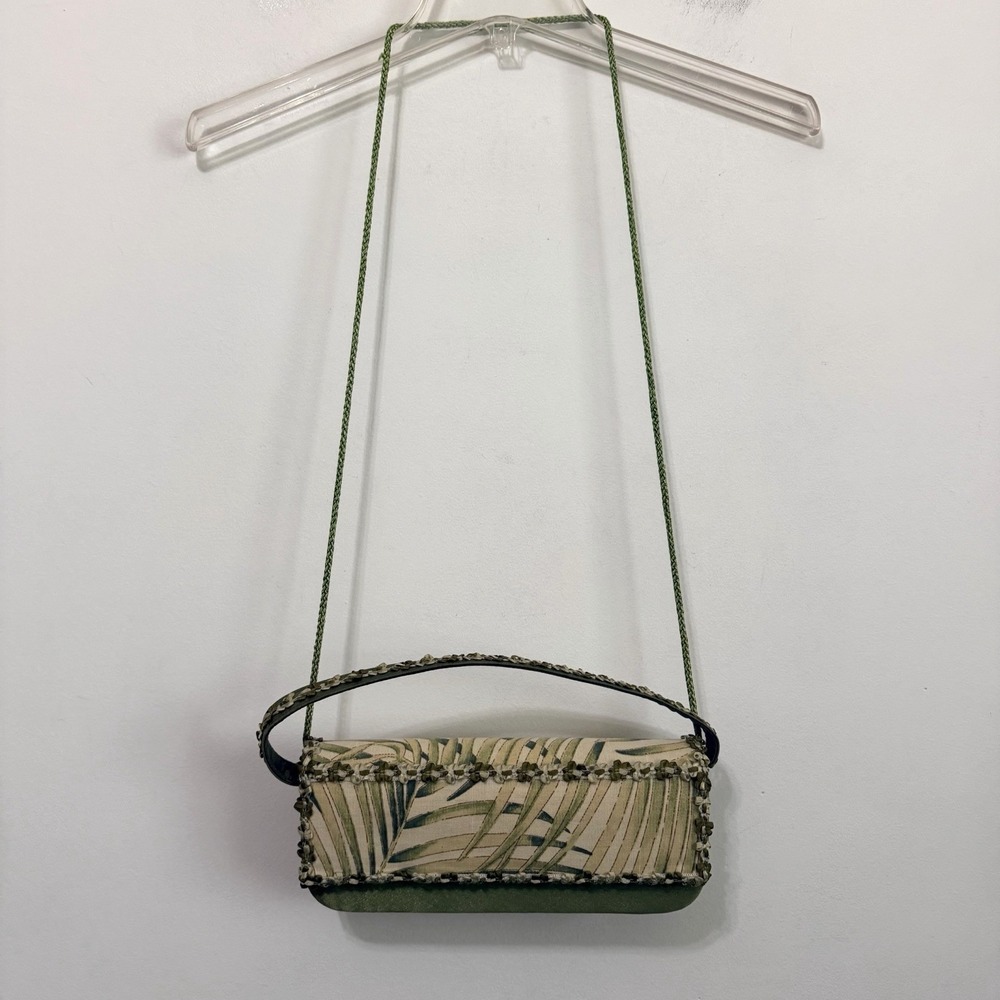 Lorren‎ Bell Purse Vintage Palm Leaf Beaded Small Shoulder Tote Travel Party